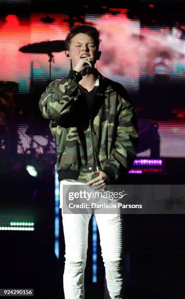 Jacob Sartorius performs at The Wiltern on February 25, 2018 in Los Angeles, California.