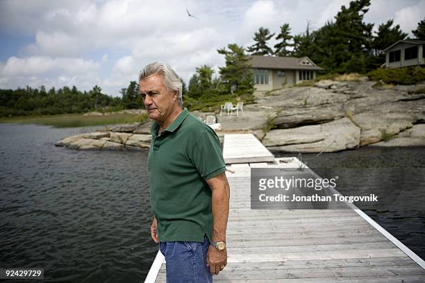 Author John Irving at his summer home August 18, 2009 in Pointe au Baril, Ontario, Canada.