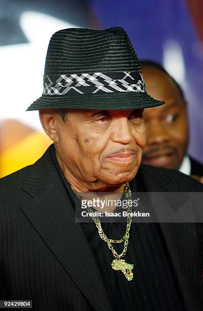 Joe Jackson attends a press conference at the Brenden Theatres inside the Palms Casino Resort to announce plans to build a performing arts center in...