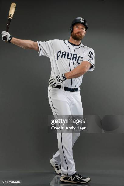 Chase Headley of the San Diego Padres poses for a portrait at the Peoria Sports Complex on February 21, 2018 in Peoria, Arizona.