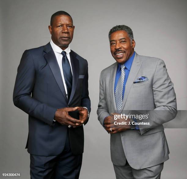 Dennis Haysbert and Ernie Hudson pose for a portrait during the 2018 American Black Film Festival Honors Awards at The Beverly Hilton Hotel on...