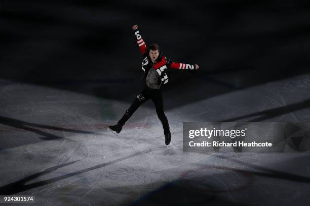 Misha Ge of Uzbekistan performs during the Figure Skating Gala Exhibition on day 16 of the PyeongChang 2018 Winter Olympics at Gangneung Ice Arena on...