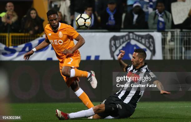 Porto forward Hernani Fortes from Portugal with Portimonense SC defender Ruben Fernandes from Portugal in action during the Portuguese Primeira Liga...