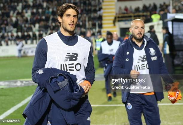 Porto forward Goncalo Paciencia from Portugal before the start of the Portuguese Primeira Liga match between Portimonense SC and FC Porto at Estadio...