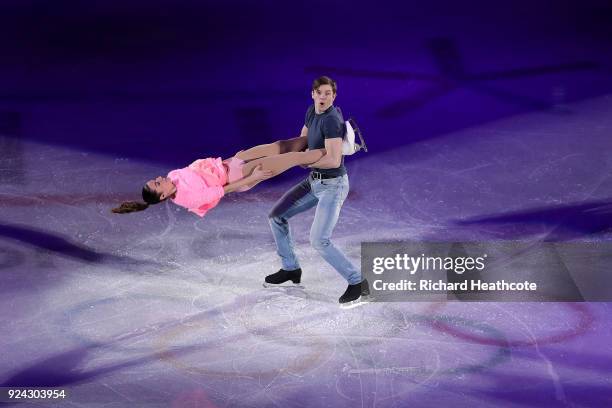 Valentina Marchei and Ondrej Hotarek of Italy perform during the Figure Skating Gala Exhibition on day 16 of the PyeongChang 2018 Winter Olympics at...