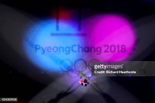 Valentina Marchei and Ondrej Hotarek of Italy perform during the Figure Skating Gala Exhibition on day 16 of the PyeongChang 2018 Winter Olympics at...