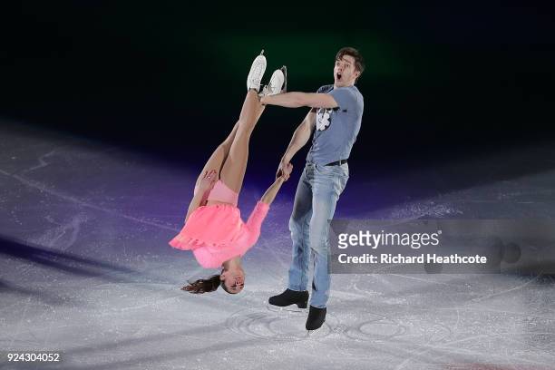 Valentina Marchei and Ondrej Hotarek of Italy perform during the Figure Skating Gala Exhibition on day 16 of the PyeongChang 2018 Winter Olympics at...