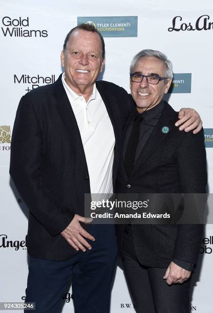 Producer David Lee and Mitchell Gold arrive at the Mitchell Gold + Bob Williams Birthday Bash to benefit The Tyler Clementi Foundation at the...