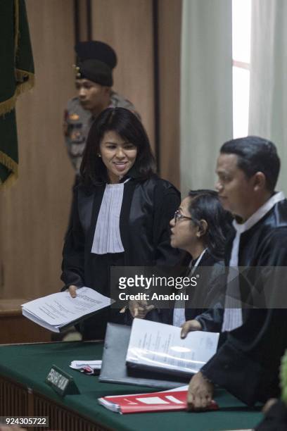 Fifi Lety Indra, one of the Ahok lawyers attends the judicial review of former Jakarta governor Basuki Ahok Tjahaja Purnama blasphemy conviction in...