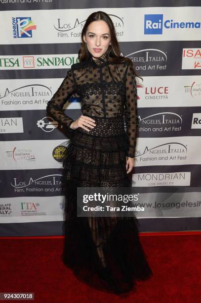 Actress Emanuela Postacchini attends the 13th Annual L.A. Italia Fest Film Fest opening night premiere of 'Hotel Gagarin' at TCL Chinese 6 Theatres...