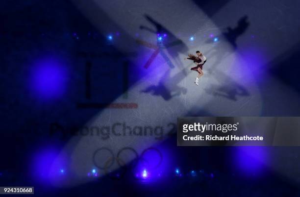 Gabriella Papadakis and Guillaume Cizeron of France perform during the Figure Skating Gala Exhibition on day 16 of the PyeongChang 2018 Winter...