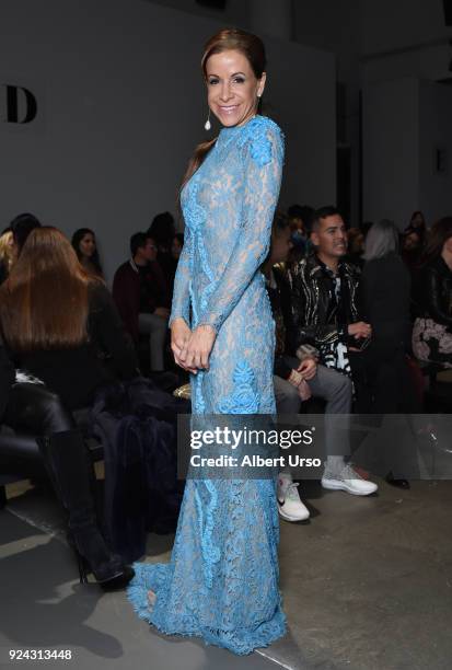 Lourdes Fuentes attends the Stella Nolasco show during New York Fashion Week: The Shows at Pier 59 on February 8, 2018 in New York City.