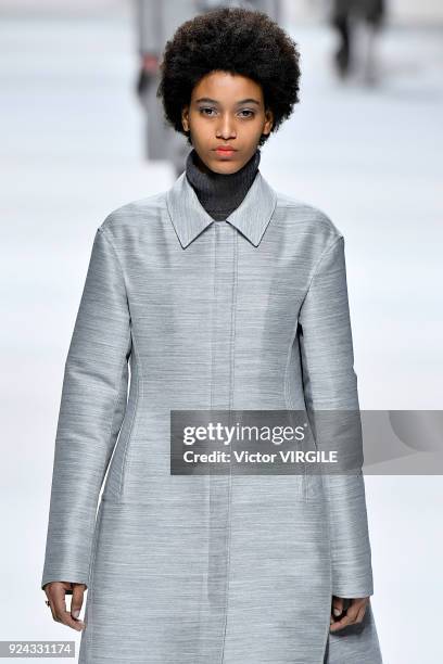 Model walks the runway at the Jil Sander Ready to Wear Fall/Winter 2018-2019 fashion show during Milan Fashion Week Fall/Winter 2018/19 on February...