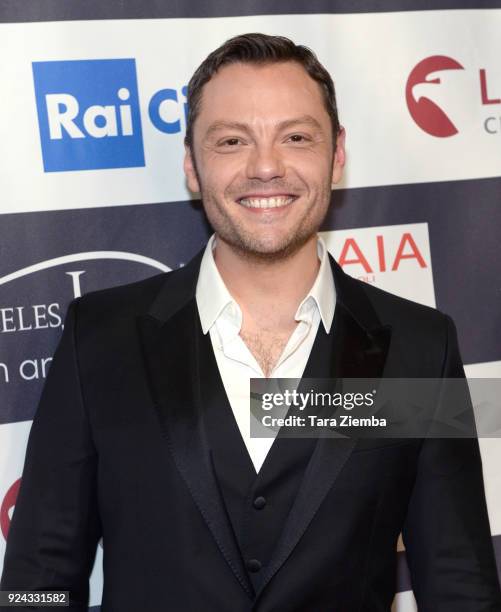 Singer/songwriter Tiziano Ferro attends the 13th Annual L.A. Italia Fest Film Fest opening night premiere of 'Hotel Gagarin' at TCL Chinese 6...