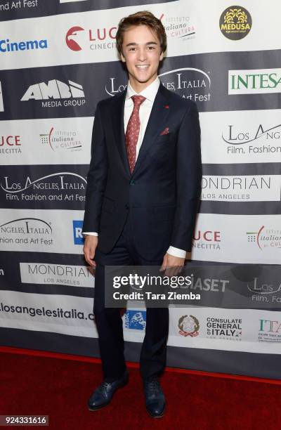 Actor Leonardo Cecchi attends the 13th Annual L.A. Italia Fest Film Fest opening night premiere of 'Hotel Gagarin' at TCL Chinese 6 Theatres on...