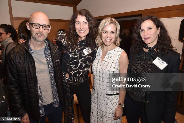 Moby, Lisa Edelstein, Amy Friedrich-Karnik and Michaela Watkins attend A Conversation with the Center for Reproductive Rights at Private Residence on...