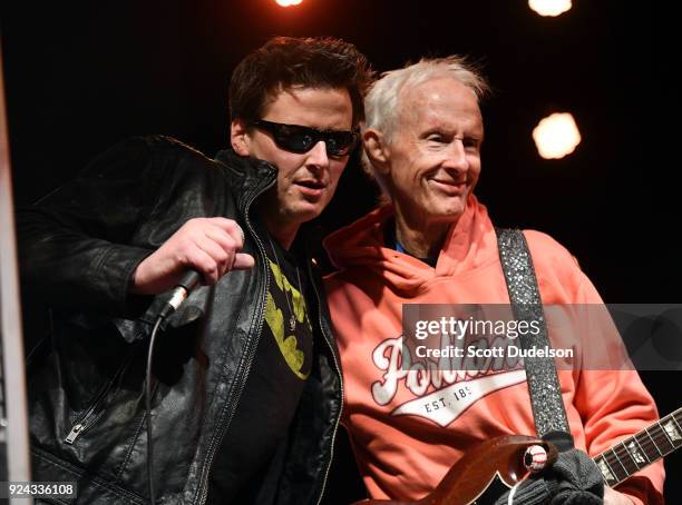 Singer Waylon Krieger and guitarist Robby Krieger of The Doors perform onstage during the One 805 Kick Ash Bash benefiting First Responders at Bella...