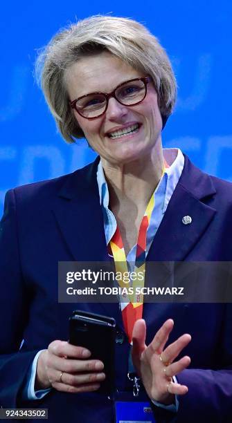 Politician of the conservative Christian Democratic Union and designated Education and Research Minister Anja Karliczek is pictured prior to the...