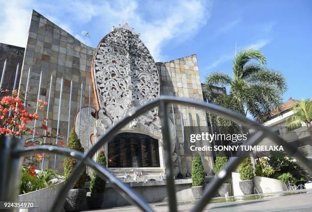 General view of a monument to commemorate the victims of the 2002 Bali bombings in Kuta near Denpasar on Indonesia's resort island of Bali on...