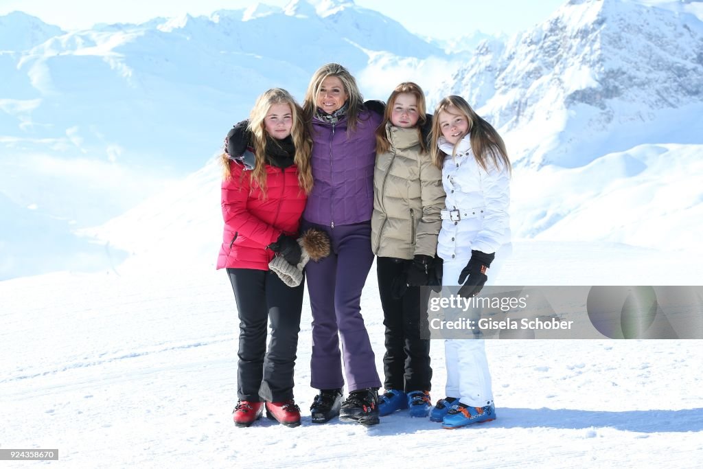 The Dutch Royal Family Hold Annual Winter Photo Call In Lech