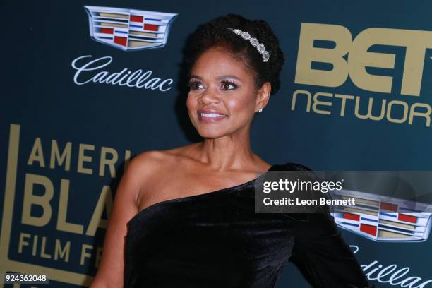 Actress Kimberly Elise attends the 2018 American Black Film Festival Honors Awards at The Beverly Hilton Hotel on February 25, 2018 in Beverly Hills,...