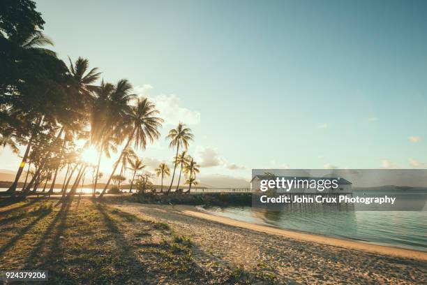 port douglas beach - boathouse australia stock pictures, royalty-free photos & images