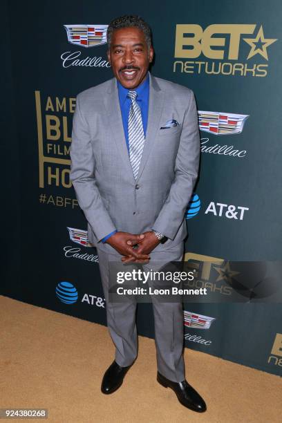 Actor Ernie Hudson attends the 2018 American Black Film Festival Honors Awards at The Beverly Hilton Hotel on February 25, 2018 in Beverly Hills,...