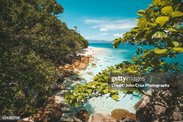 nudie beach fitzroy island - nudie stock-fotos und bilder