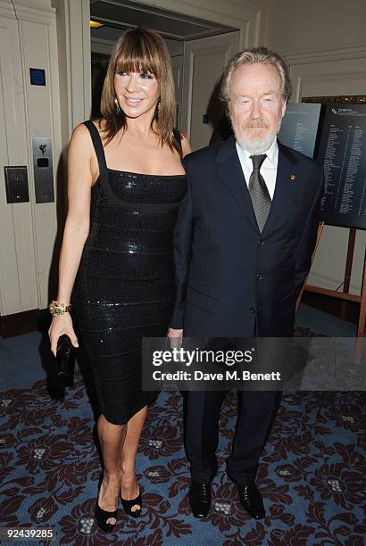 Giannina Facio and Ridley Scott attend The Times BFI 53rd London Film Festival awards ceremony at Inner Temple on October 28, 2009 in London, England.