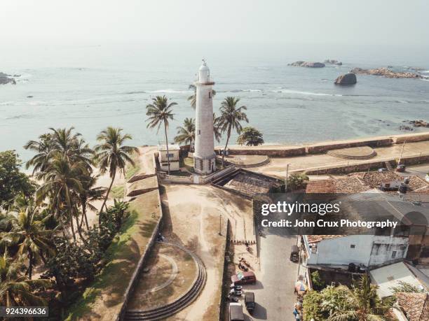 sri lanka coastal lighthouse - galle fort stock pictures, royalty-free photos & images