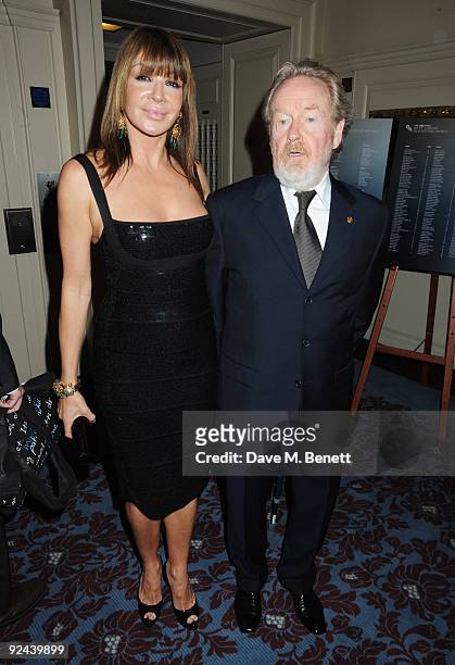 Giannina Facio and Ridley Scott attend The Times BFI 53rd London Film Festival awards ceremony at Inner Temple on October 28, 2009 in London, England.