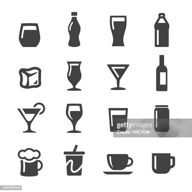 ilustraciones, imágenes clip art, dibujos animados e iconos de stock de beber los iconos - serie acme - cocktail