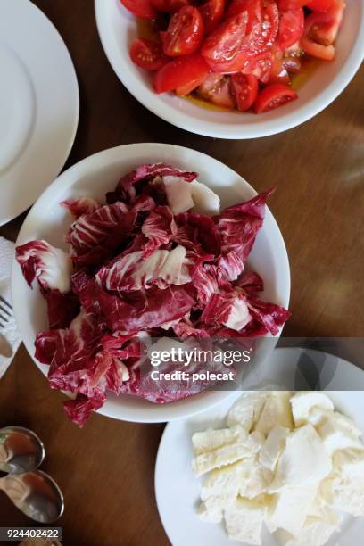 cold italian starter - radicchio stock pictures, royalty-free photos & images