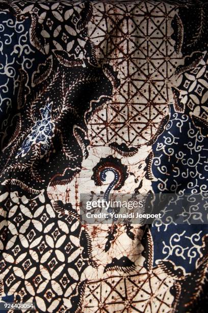 batik banyuwangi handwriting, east java, indonesia - batik painting stock pictures, royalty-free photos & images