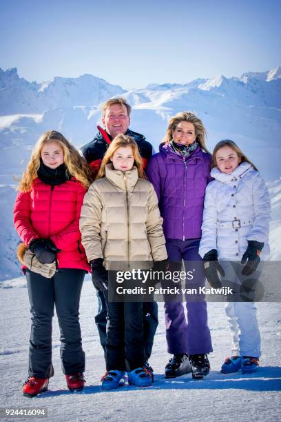 King Willem-Alexander of The Netherlands, Queen Maxima of The Netherlands, Crown Princess Catharina-Amalia of The Netherlands, Princess Alexia of The...