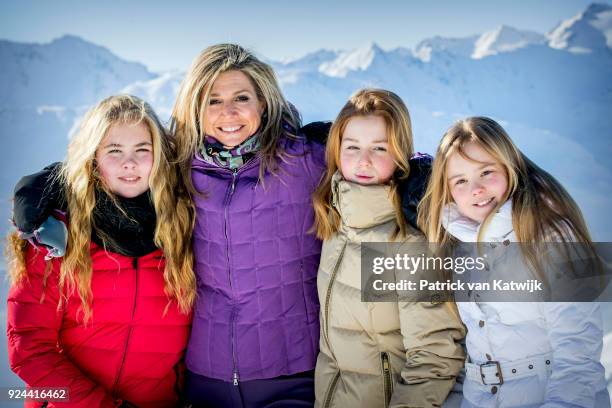 King Willem-Alexander of The Netherlands, Queen Maxima of The Netherlands, Crown Princess Catharina-Amalia of The Netherlands, Princess Alexia of The...