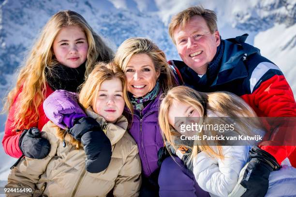 King Willem-Alexander of The Netherlands, Queen Maxima of The Netherlands, Crown Princess Catharina-Amalia of The Netherlands, Princess Alexia of The...