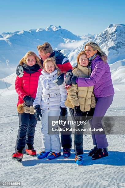 King Willem-Alexander of The Netherlands, Queen Maxima of The Netherlands, Crown Princess Catharina-Amalia of The Netherlands, Princess Alexia of The...