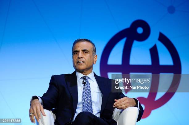 Sunil Bharti Mittal, Chairman, GSMA and Founder Chairman, speaking during Creating a Better Service Provide conference, at the Mobile World Congress...