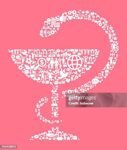 medical goblet and snake women's rights and , icon pattern - glass button vector stock illustrations