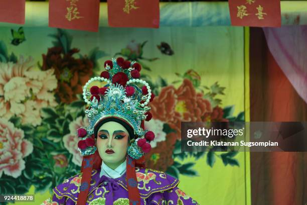 the spirit of an actress - chinese opera in thailand stock pictures, royalty-free photos & images