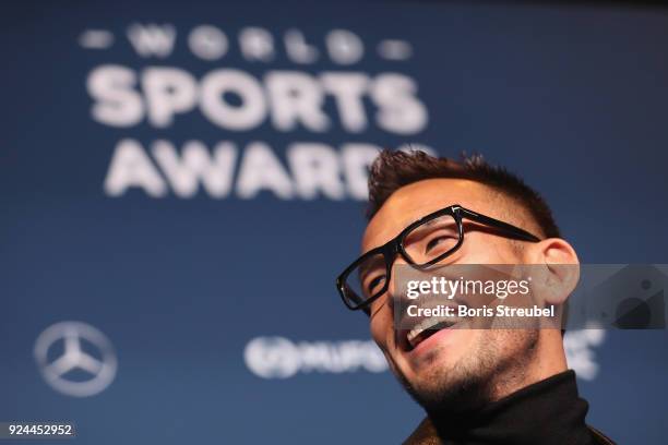 Hidetoshi Nakata is interviewed prior to the 2018 Laureus World Sports Awards at Le Meridien Beach Plaza Hotel on February 26, 2018 in Monaco, Monaco.