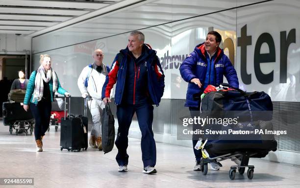 Team GB CEO Bill Sweeney as Team GB arrive at Heathrow Airport following the PyeongChang 2018 Winter Olympic Games.