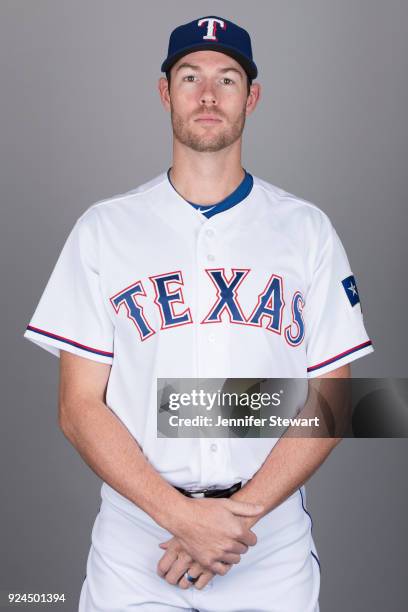 Doug Fister of the Texas Rangers poses during Photo Day on Wednesday, February 21, 2018 at Surprise Stadium in Surprise, Arizona.