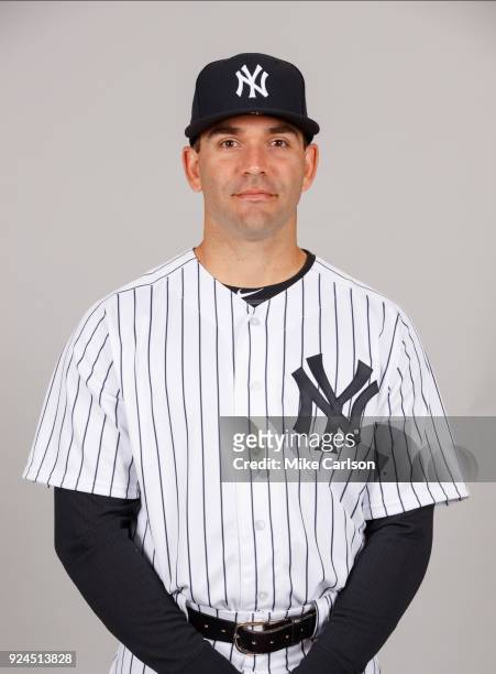 Danny Espinosa of the New York Yankees poses during Photo Day on Wednesday, February 21, 2018 at George M. Steinbrenner Field in Tampa, Florida.