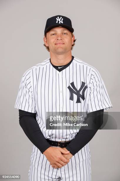 Chance Adams of the New York Yankees poses during Photo Day on Wednesday, February 21, 2018 at George M. Steinbrenner Field in Tampa, Florida.
