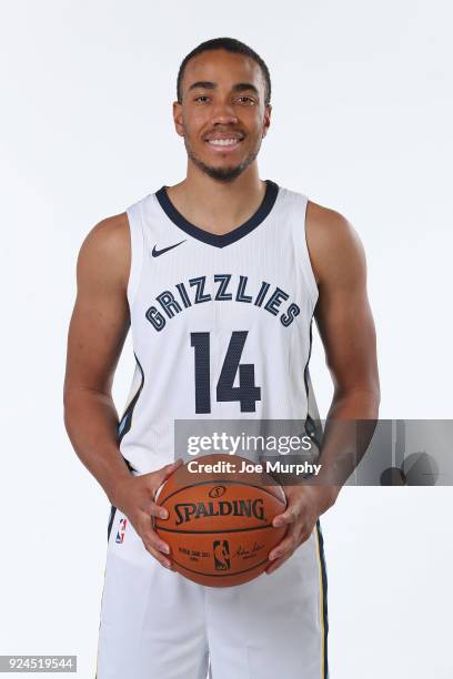 Brice Johnson of the Memphis Grizzlies poses for a portrait at FedEx Forum on February 22, 2018 in Memphis, Tennessee. NOTE TO USER: User expressly...