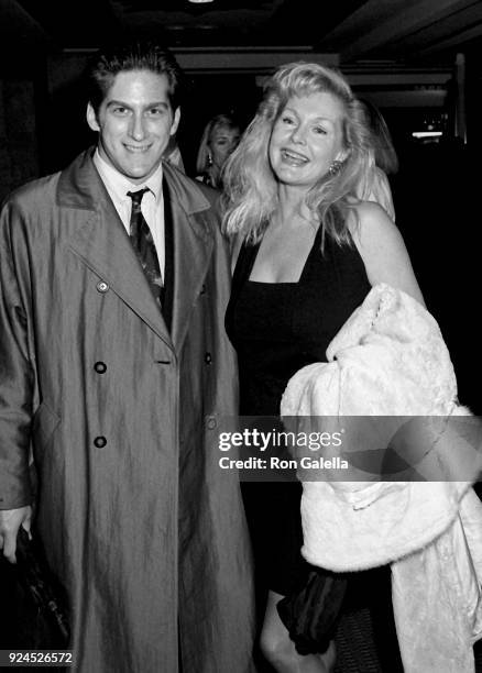 Ken Krupka and Carol Lynley attend "Superstar - The Life And Times Of Andy Warhol" Premiere on February 19, 1991 at Village East Cinema in New York...