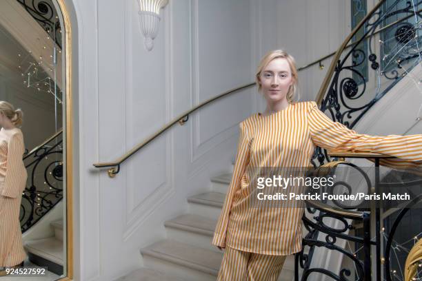 Actor Saoirse Ronan is photographed for Paris Match on February 15, 2018 in Paris, France.