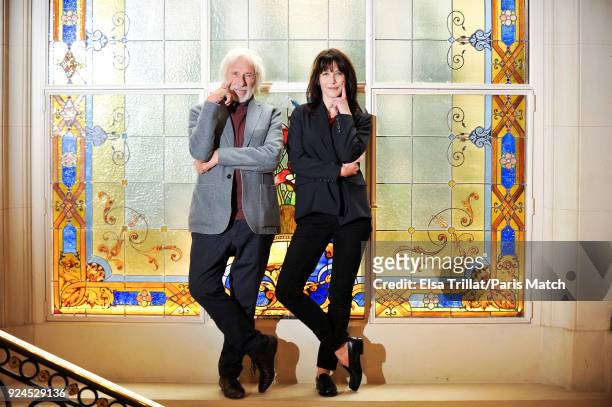 Actor and film director Sophie Marceau with actor Pierre Richard are photographed for Paris Match on February 2, 2018 in Paris, France.